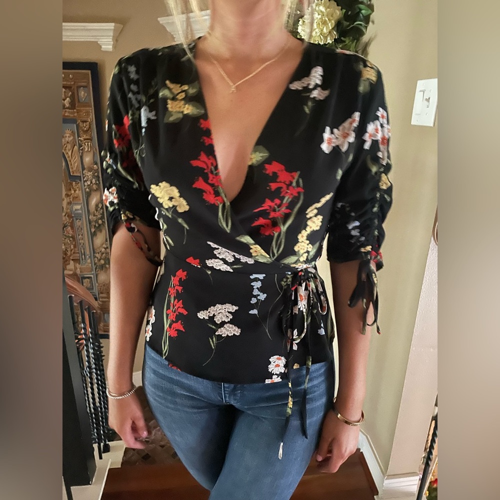 Topshop size 6 wrap blouse